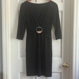 David Meister black dress with 3/4 sleeve